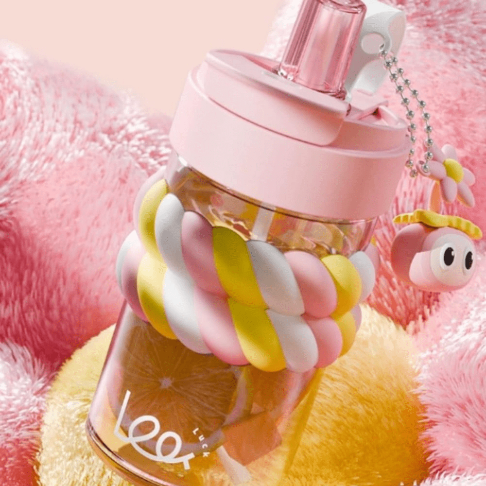 Cute 3D Motif Glass Sipper