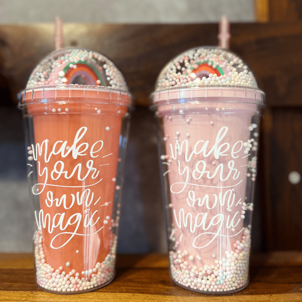 Rainbow Sprinkle Straw Cup