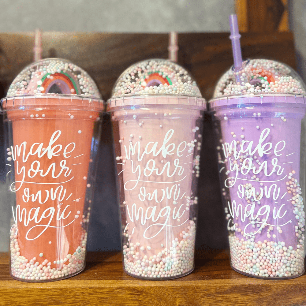 Rainbow Sprinkle Straw Cup