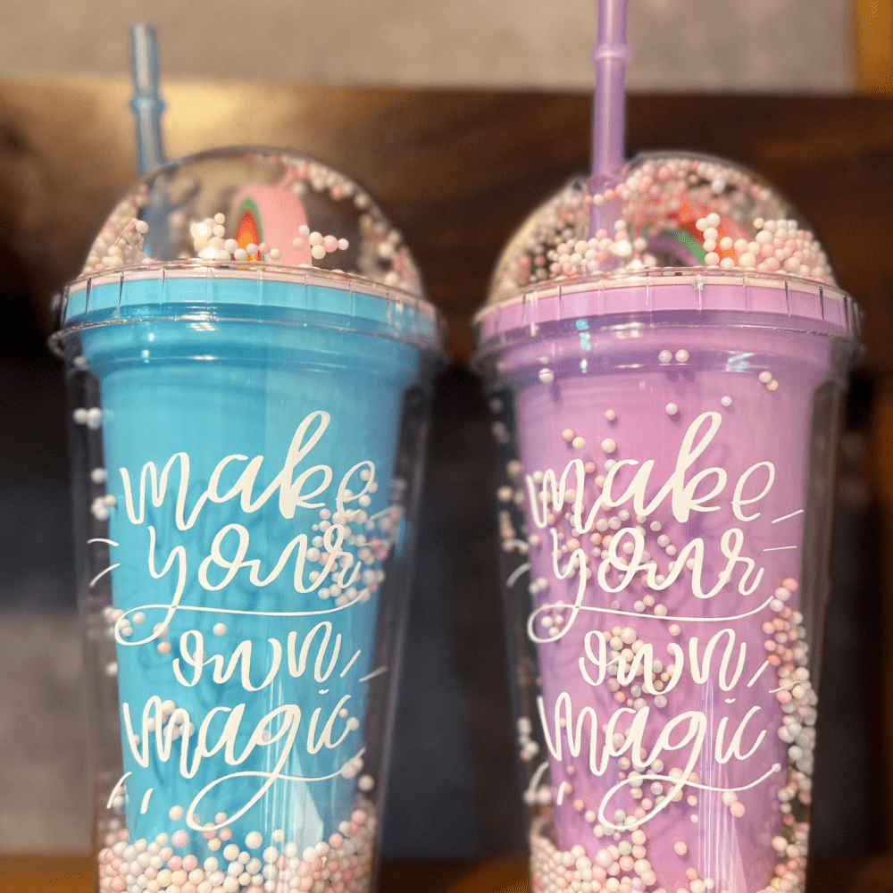 Rainbow Sprinkle Straw Cup