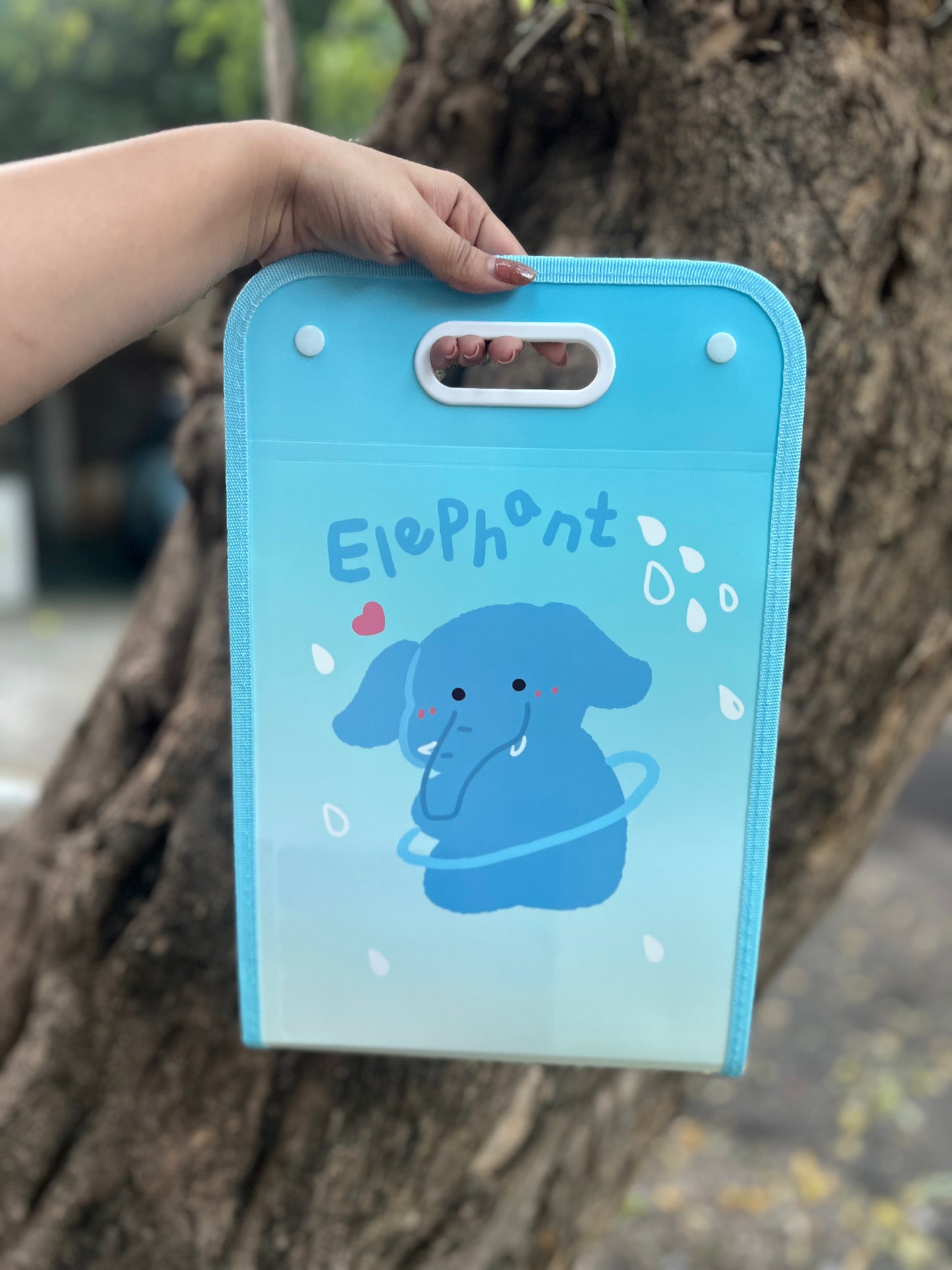 Animal-Themed A4 File Folder with Button Lock & Handle
