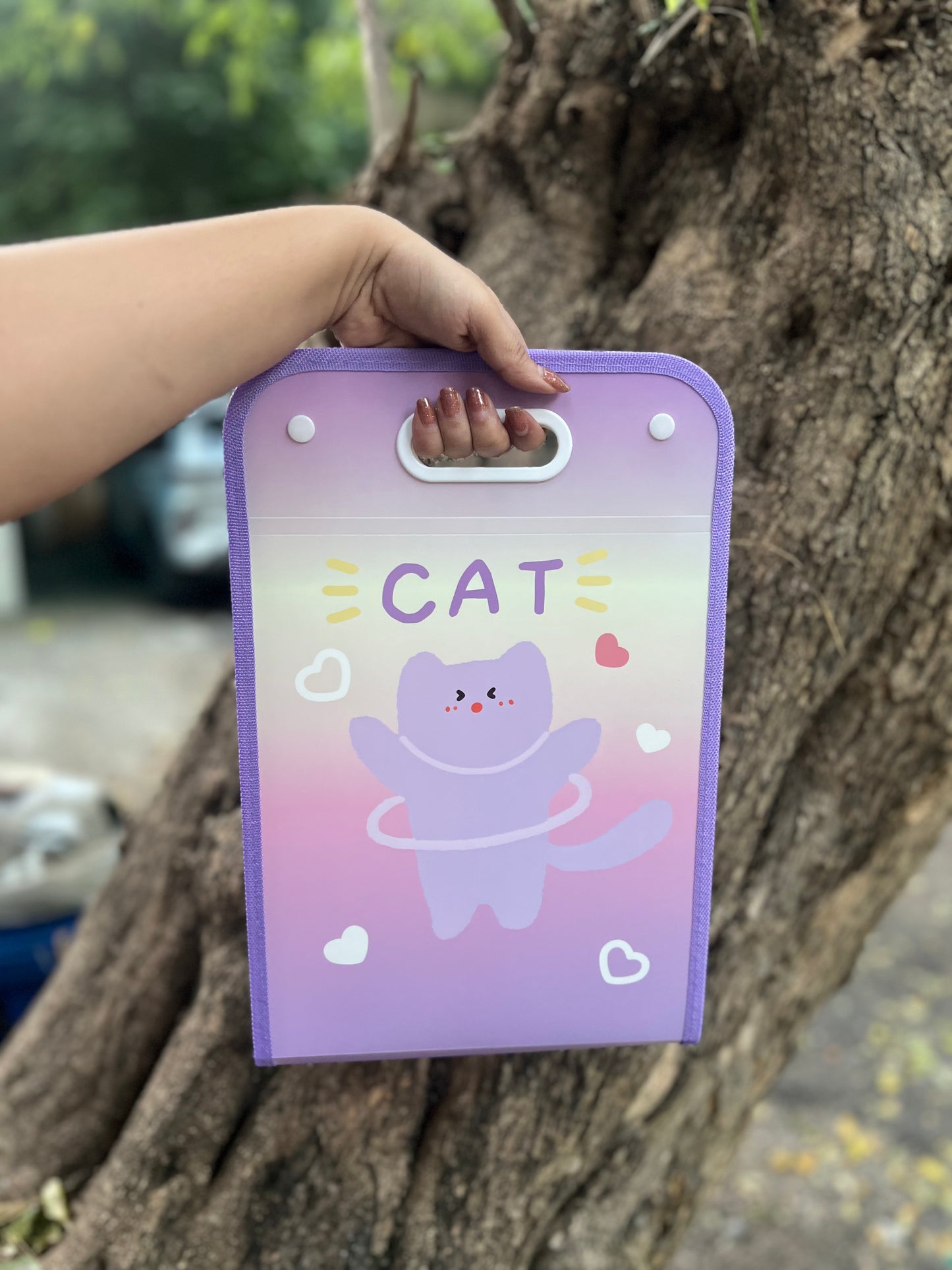 Animal-Themed A4 File Folder with Button Lock & Handle