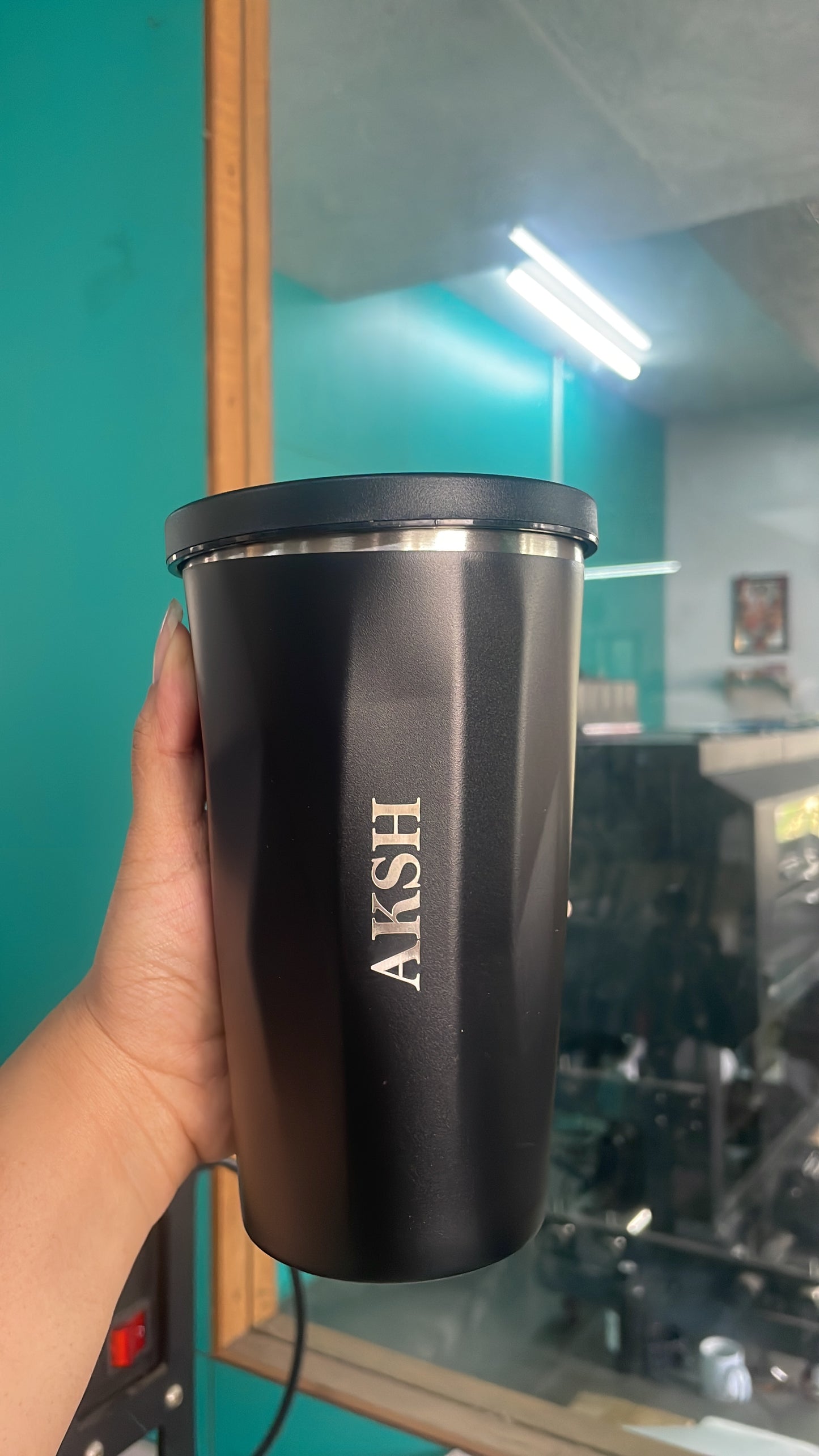 Premium 600ml Stainless Steel Matte Sipper Tumbler Flask with Straw & Cap | Free 5 Stickers