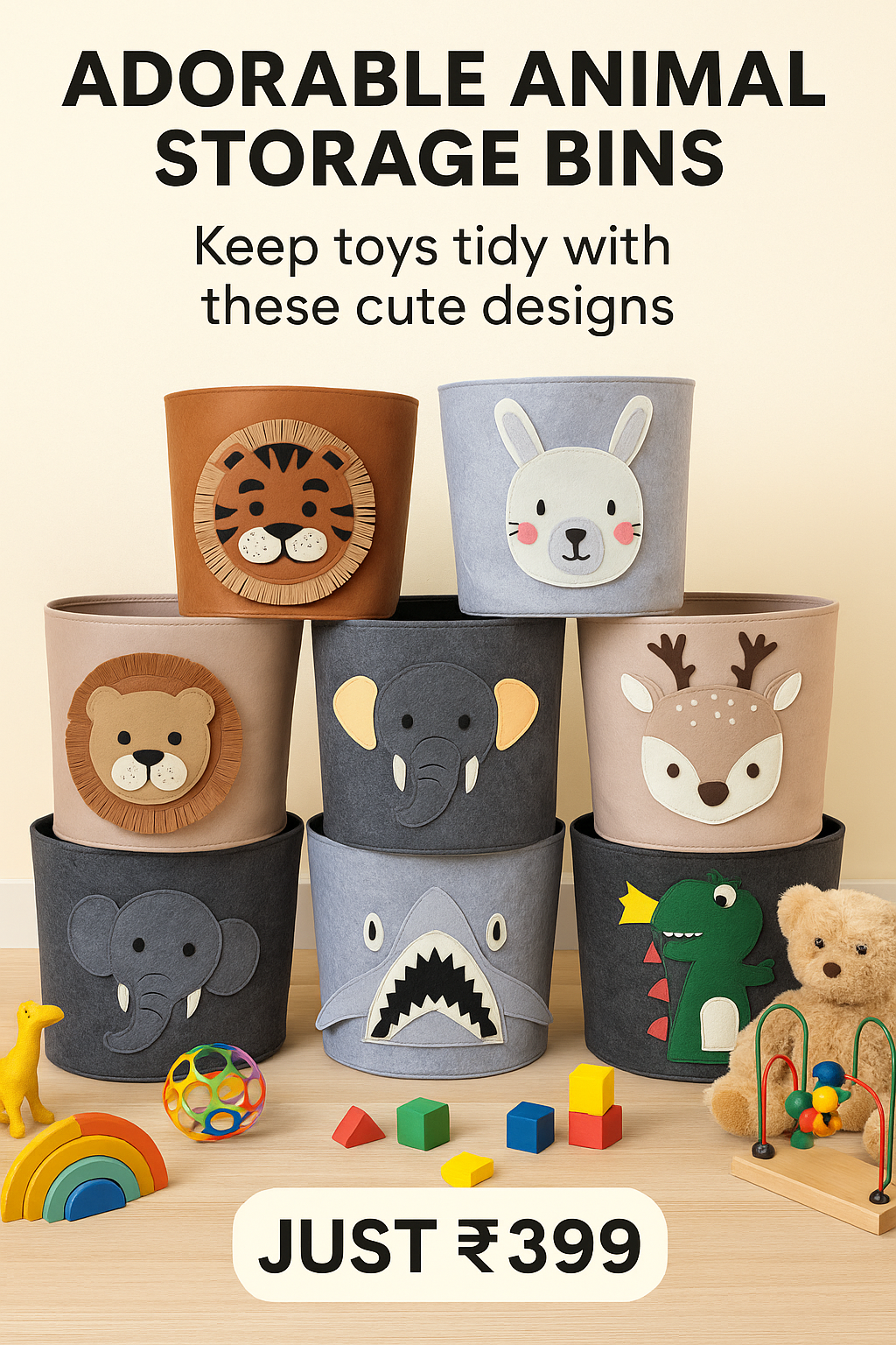 Jungle Buddy 3D Basket - Free Shipping