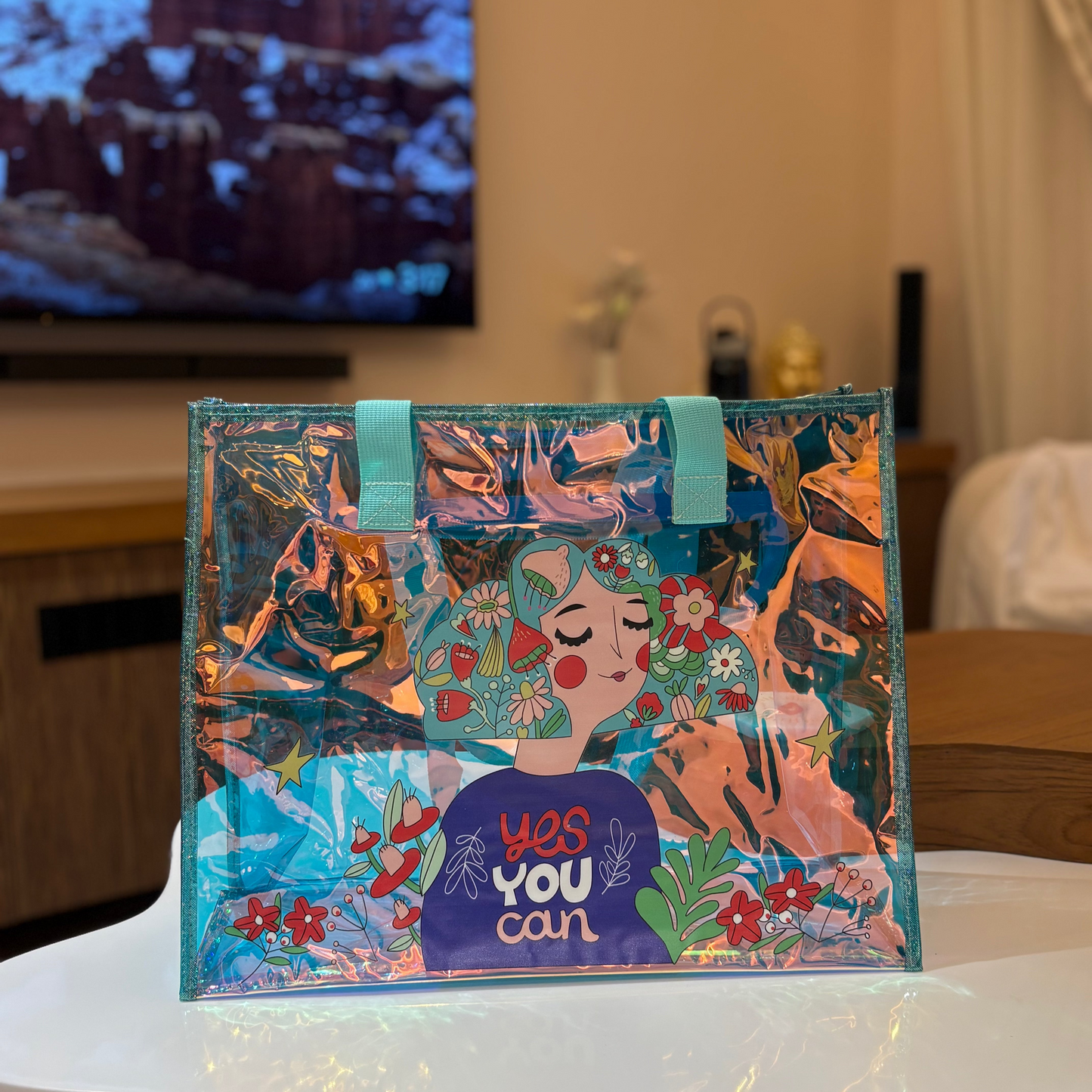 LAUNCH OFFER - Holographic Multipurpose Tote Bag