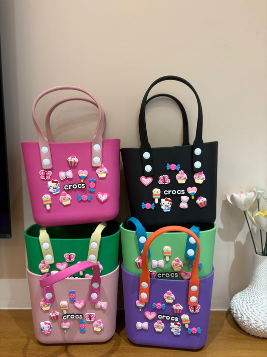 👜Mini Charm Tote Bag with Motifs