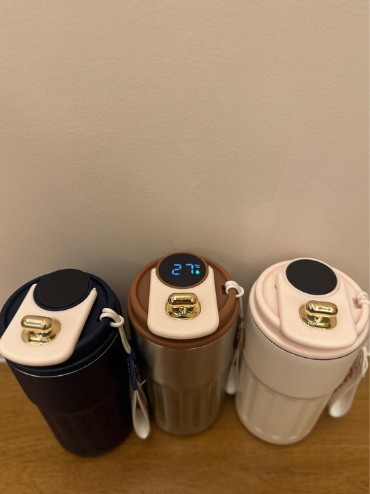 Coffee Cup Temperature Display-450 ml Insulated Coffee Flask Made with 304 Stainless Steel