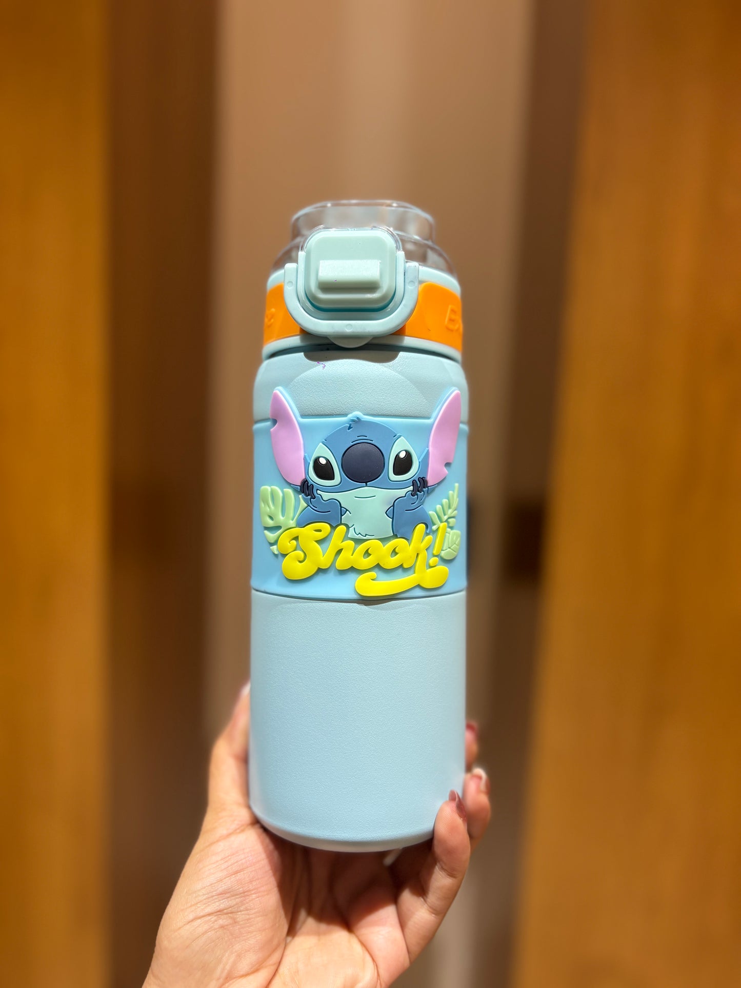 600ml Disney Themed Insulated Water Bottle for Kids –  with Protective Silicone Character Sleeve