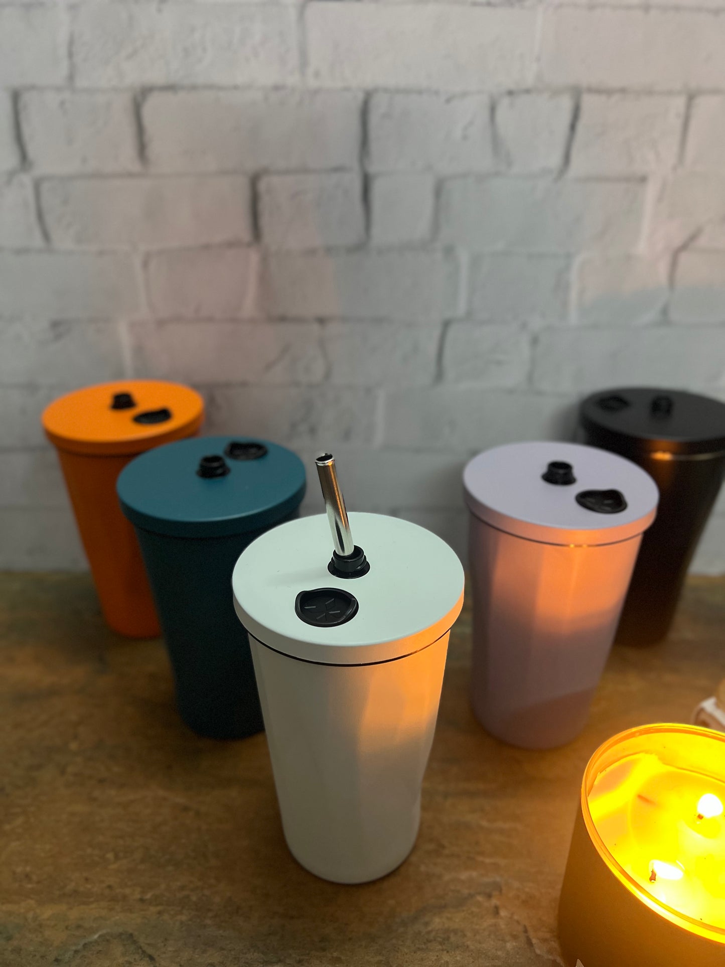 Premium 600ml Stainless Steel Matte Sipper Tumbler Flask with Straw & Cap | Free 5 Stickers