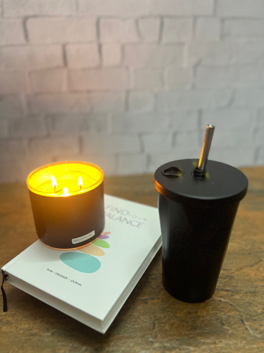 Premium 600ml Stainless Steel Matte Sipper Tumbler Flask with Straw & Cap | Free 5 Stickers