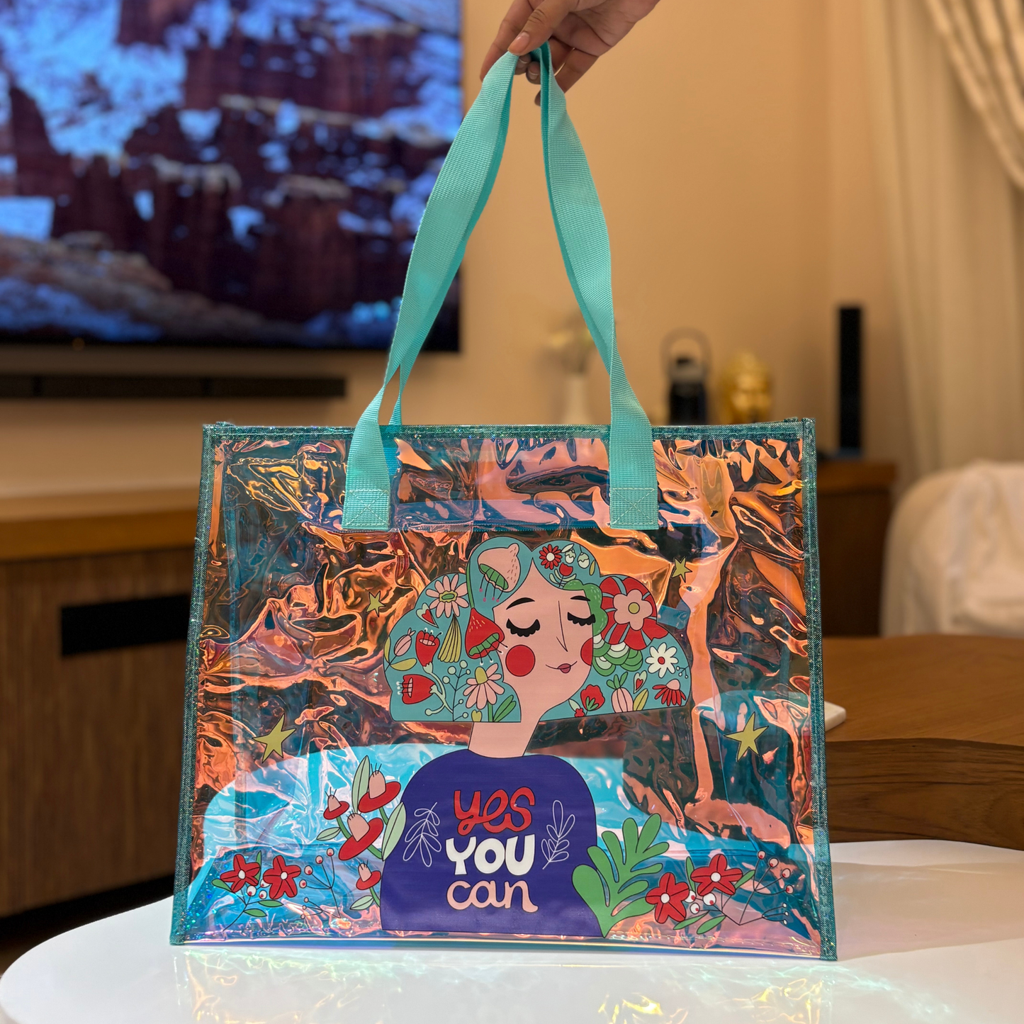 LAUNCH OFFER - Holographic Multipurpose Tote Bag